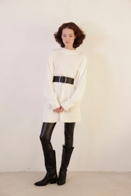 10670 Джемпер-туника с объёмными рукавами белый - Martichelli фото 12