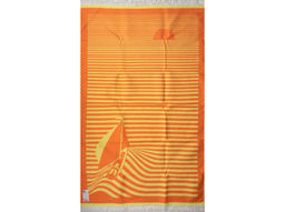 8с22.112ж1 По волнам (персик2) Полотенце х/б 104х175см