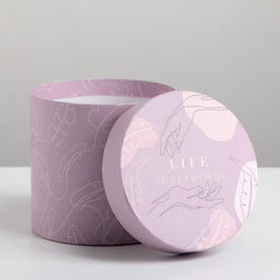 Коробка подарочная круглая Нежный, 13 13,5 см