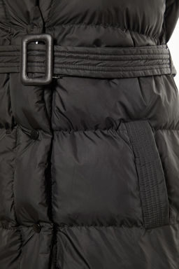 Siyah Kapusonlu Kemerli Su Itici Sisme Yelek TWOSS21YE0002 - Trendyolmilla фото 7