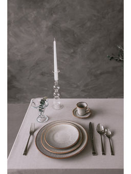 Тарелка Magistro Astral d=18 см, фарфор, серая фото 3