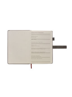 Ежедневник недатированный А5, с хлястиком, 80 листов, в линейку, пвх, серый - Simaland фото 3