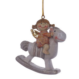 Фигурка декоративная подвесная "Ангел/Дед Мороз", L5,5 W2,5 H6 см, 4в.