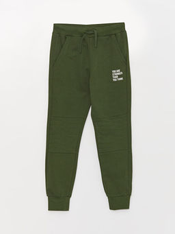 Beli Lastikli Bask?l? Erkek ?ocuk Jogger E?ofman Alt?