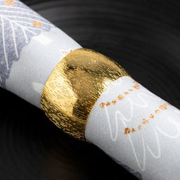 Набор салфеток сервировочных «Этель» Let it snow, 40×40 см - 2 шт., с декоративными кольцами, серые