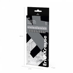 Цена за 12 шт. Набор из 12 чернографитных карандашей ErichKrause Art, шестигранных, 2Н, Н, F, HB, В, 2В, 3В, 4В, 5В, 6В, 7В, 8В (в коробке)