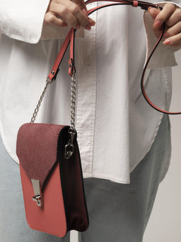 Сумка замшевая кросс-боди Deboro 31023 роз.флам/бордо