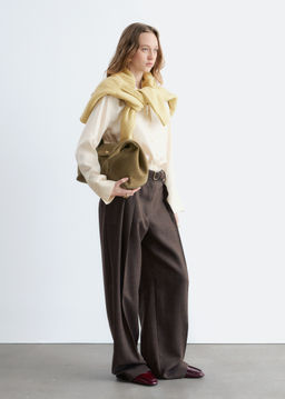 Pantalones de lana con pliegues marcados - H&m фото 3