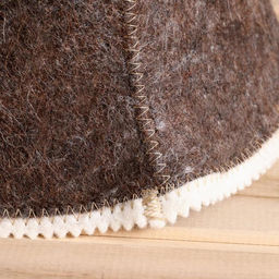 Шапка для бани классика тёмная - Добропаровъ фото 4