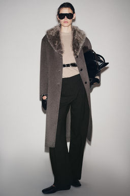 ZW COLLECTION LIMITED EDITION WOOL BLEND COAT - Zara фото 6