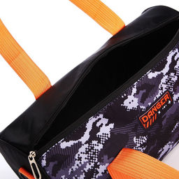 Сумка детская спортивная для мальчика «Камуфляж», 40×20×20 см, отдел на молнии, чёрная