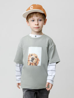 КР 302915/оливковый 0209 к642 фуфайка (футболка) для мал - Crockid фото 3