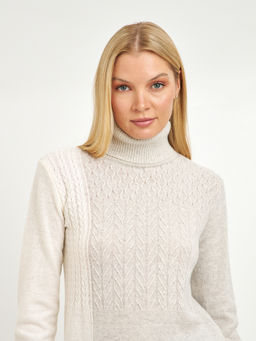 водолазка женская серая с объемным узором - Glenfield фото 7