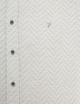 Светло-серая приталенная рубашка с длинным рукавом - Cacharel фото 5