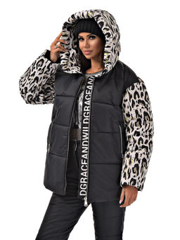 до -20, синтепон 300 г с дизайнерским принтом, зимняя куртка