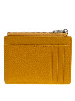 Картхолдер женский из натуральной кожи для пластиковых карт, цвет желтый - Greta фото 2