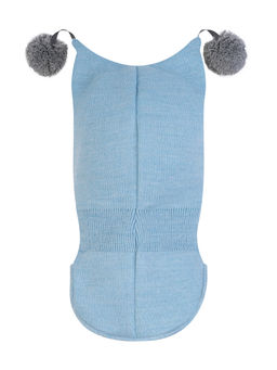 Шлем вязаный светлоголубой