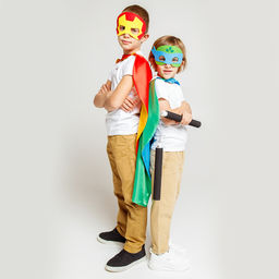 Карнавальный костюм «Боевая черепашка», в наборе 3 предмета: плащ, маска и нунчаки