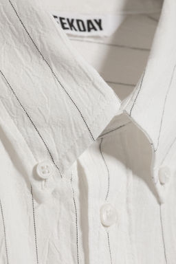Camisa Abotonada Estructurada De Corte Holgado - H&m фото 4
