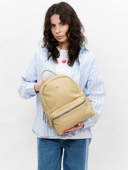 LACCOMA рюкзак Скарлет-Н2005-желто-бежевый эко кожа хлопок