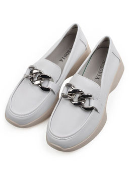 06-YG107-1 WHITE Туфли женские (натуральная кожа)