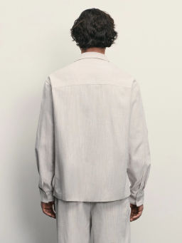 Рубашка relax fit со льном / Zarina  фото 5