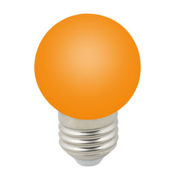 LED-G45-1W/ORANGE/E27/FR/С Лампа декоративная светодиодная. Форма "шар", матовая. Цвет оранжевый. Картон. ТМ Volpe.