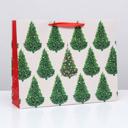 Пакет подарочный Ёлочки, ХL 50 х 40 х 15 см - Simaland фото 3
