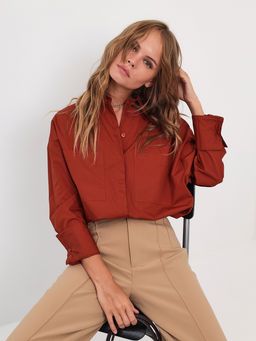 Блузка женская дл. рук. KATHARINA KROSS KK-B-007T-коричневый  фото 6