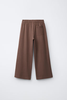 PANTAL?N WIDE LEG HEAVY WEIGHT / Marr?n