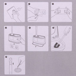 Ерш с креплением на стену "Стиль" 43 см, силиконовая щетка 8625