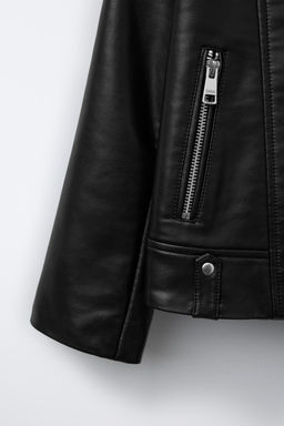 LEATHER EFFECT JACKET - Zara фото 4