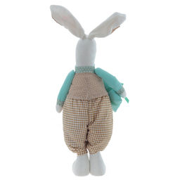 Игрушка набивная "Заяц/Зайка", L17 W12 H49/46 см, 2в.