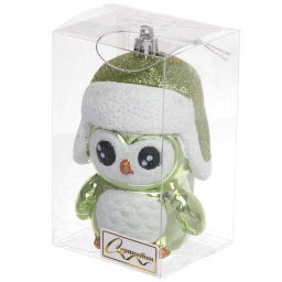 Цена за 2шт. Ёлочная игрушка "Новогодний пингвин" 7*6*11 см, зелёный