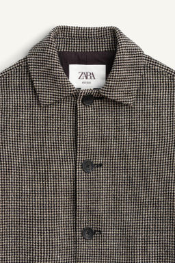 LIMITED EDITION HOUNDSTOOTH WOOL BLEND COAT - Zara фото 7