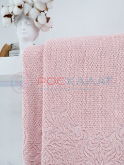 Махровое полотенце жаккардовое Вензель миндаль ПМА-6599 (187) 70х140 - Росхалат фото 4