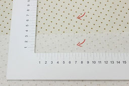 Бязь Очень мелкий темный горох (2мм) на св.бежево-молочном, ш.1.5м, хлопок-100%, 138гр/м.кв - Купава фото 2