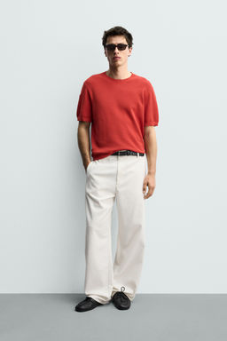 CAMISETA PUNTO RELAXED FIT / Rojo