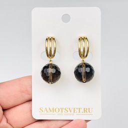 Серьги из Раухтопаза