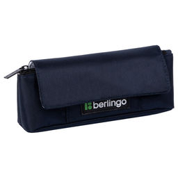 Пенал мягкий 1 отд. Berlingo "Dark blue focus", 215*90*45 (BR-PM-080504) внутр. органайзер, магнит, полиэстер