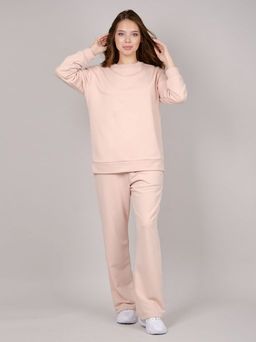 Костюм Лайк бежевый, футер петля - Малина фото 11