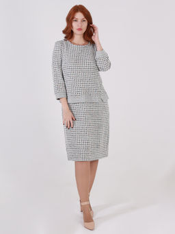 Серое базовое платье для работы - Almond фото 2