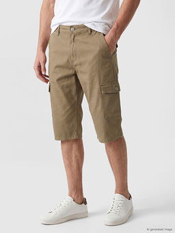 Regular Fit Erkek Jean Kargo ?ort