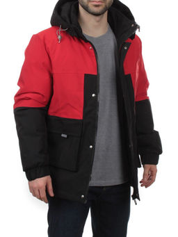 8875 BLACK RED Куртка мужская зимняя облегченная (130 гр. холлофайбер)