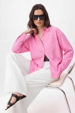 Pembe Genis Kal?p Modal Gomlek TWOSS26GO00077