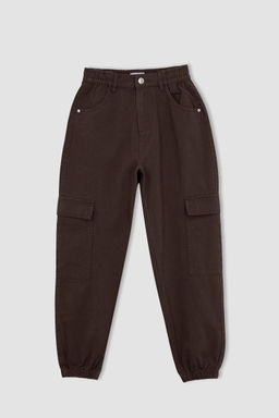 Брюки Cool Jogger стандартного кроя из габардина из 100 % хлопка - Defacto фото 8