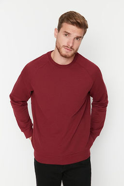 Bordo Regular/Normal Kesim __i Polar/S_cak Tutan Sweatshirt TMNAW23SW00189 - Trendyolmilla фото 2