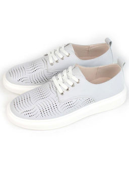 05-HY1-3D GRAY Кроссовки женские (натуральная кожа)