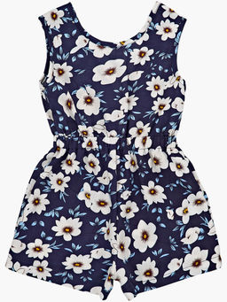 Ромпер для девочки 22-6318 синий/цветы - Mini maxi фото 5