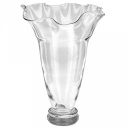 Ваза для цветов стеклянная "Фазолетто-3" 2,2л, д18,5см, h31,2см, малая, свободного выдувания (Россия)